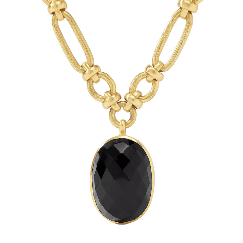 Julie Vos Ivy Statement Necklace, Obsidian Black