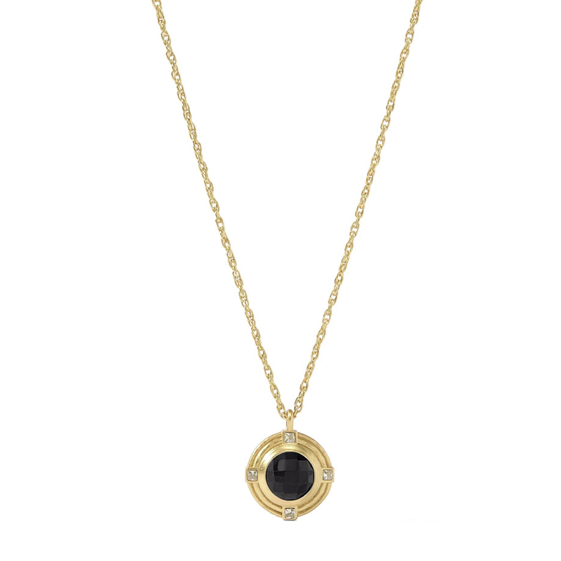 ASTOR SOLITAIRE NECKLACE-IRIDESCENT RASPBERRY main image 0