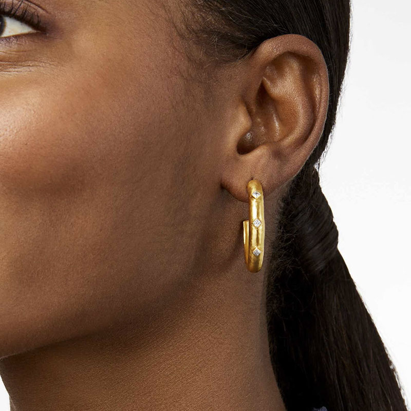 Julie Vos Noel Stone Hoop Earrings, Small