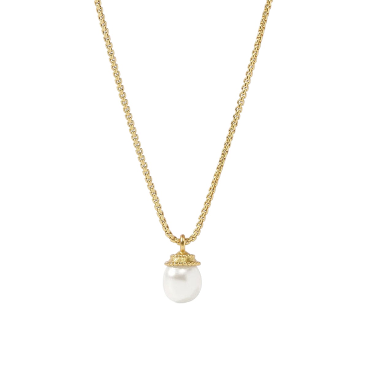 Julie Vos Noel Pearl Solitaire Necklace
