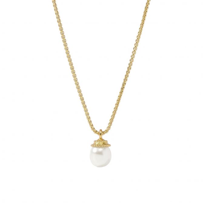 Julie Vos Noel Pearl Solitaire Necklace