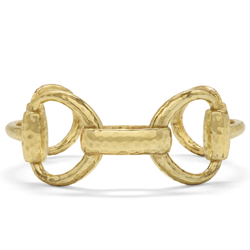 Capucine De Wulf Equestrian Snaffle Bit Link Cuff, Yellow Gold Plate