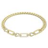 Swarovski Dextera Mixed Links Statement Necklace, White and Gold Tone Plated