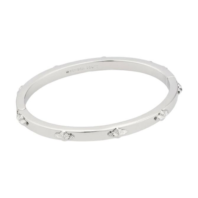 Kendra Scott Abbie Metal Bangle Bracelet in Silver, M/L