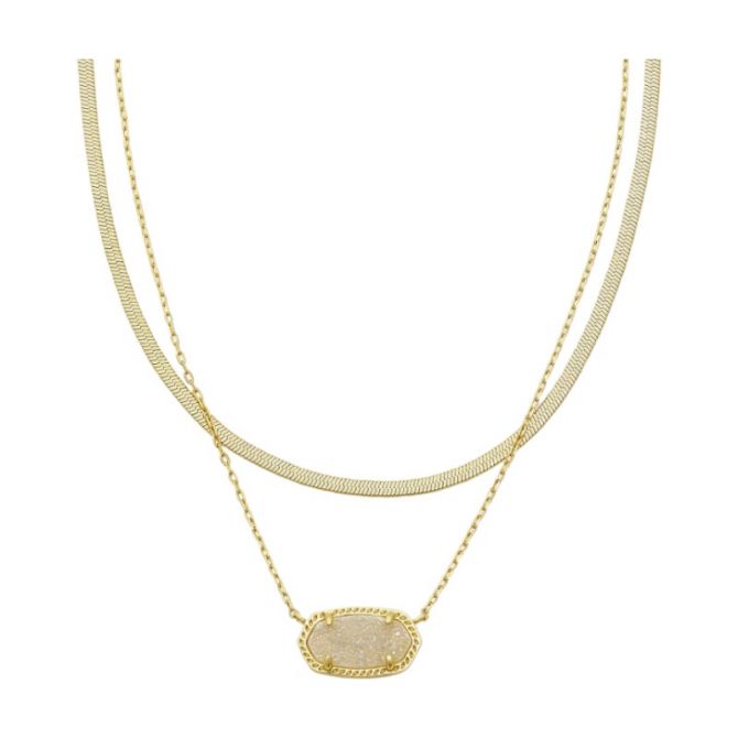 Heart 14k Yellow Gold Pendant Necklace in Black Diamond | Kendra Scott