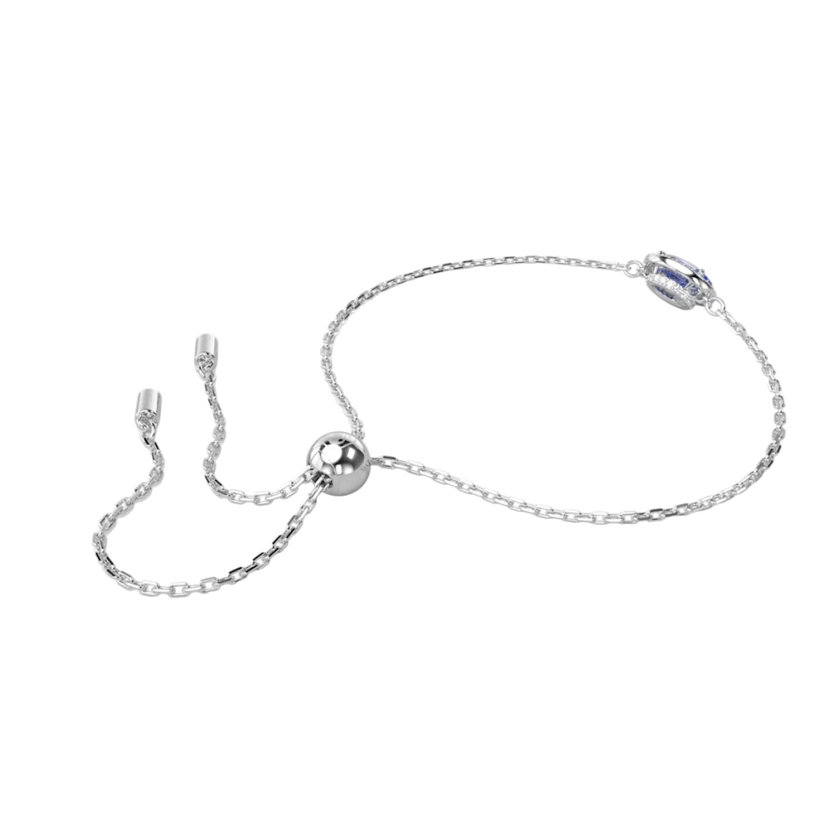 Swarovski Constella Oval Cut Bracelet, Blue and Rhodium Plated