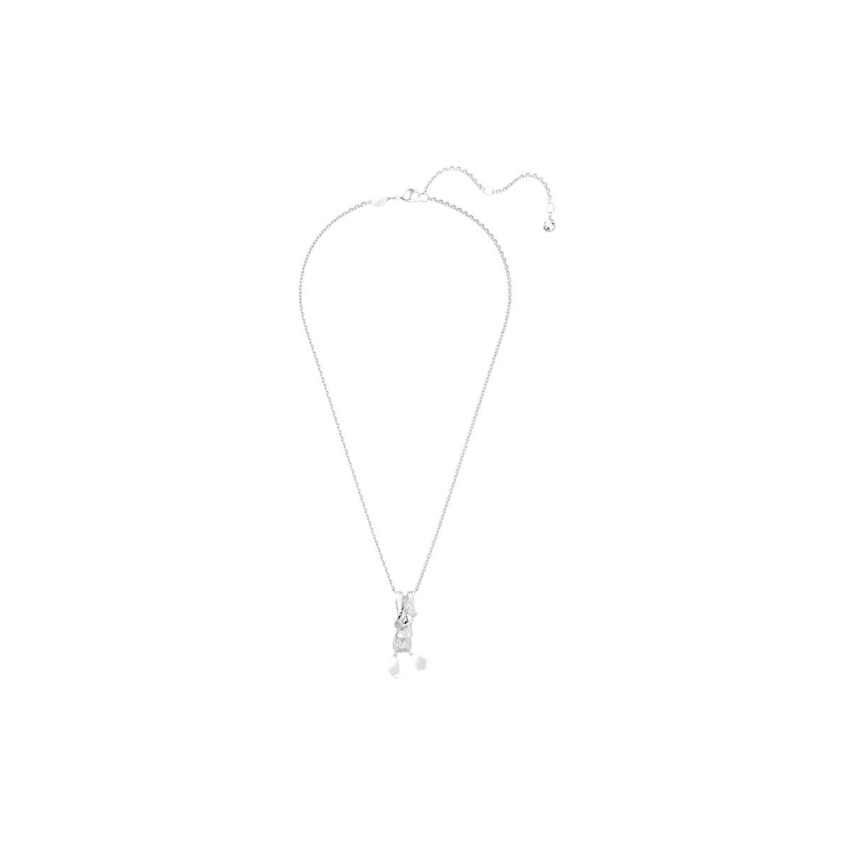 Swarovski Disney Standing Donald Duck Pendant, White and Rhodium Plated