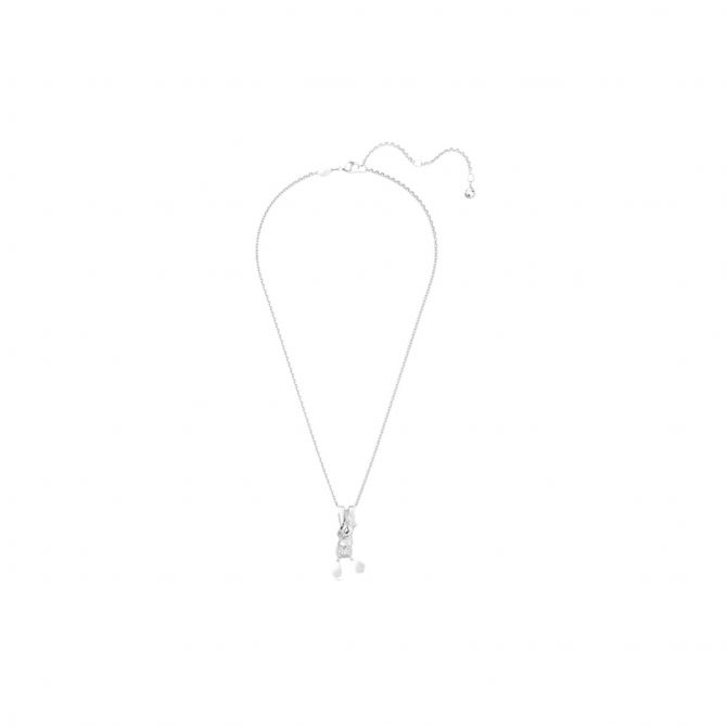 Swarovski Disney Standing Donald Duck Pendant, White and Rhodium Plated