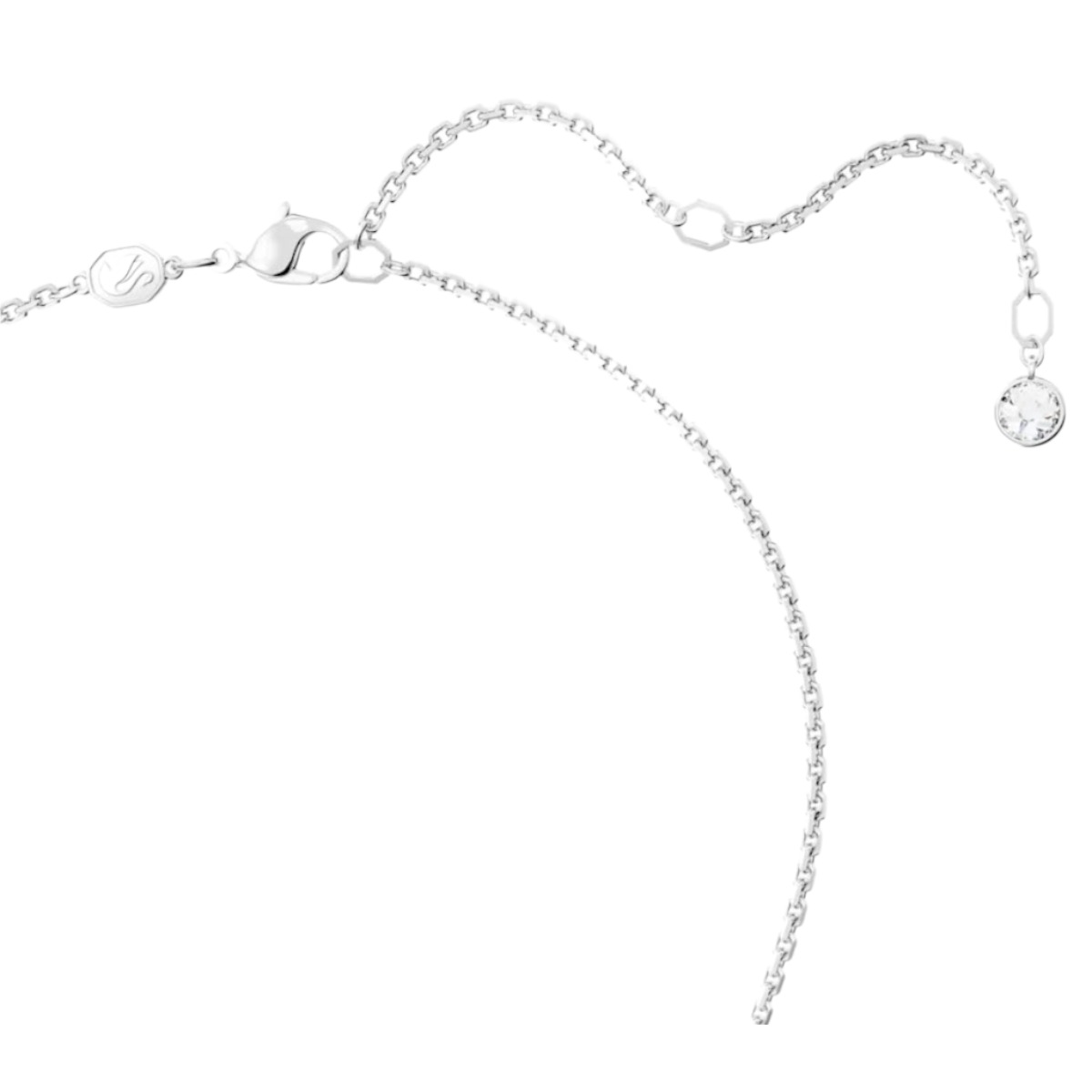 Swarovski Disney Mickey Mouse Pendant, White and Rhodium Plated