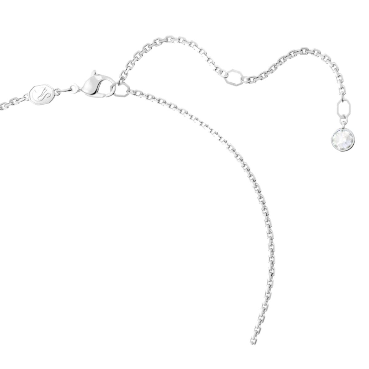 Swarovski Disney Minnie Mouse Pendant, White and Rhodium Plated