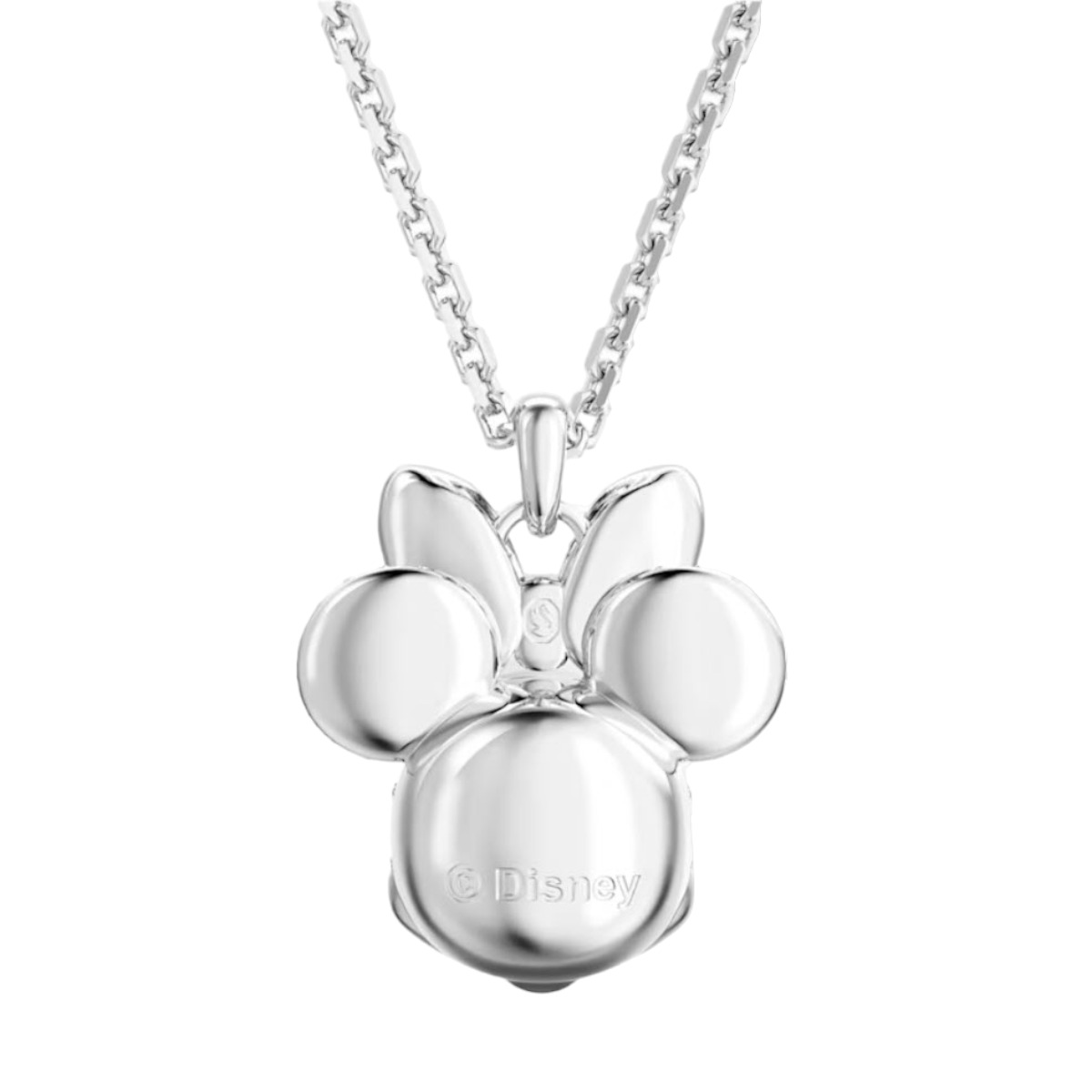 Swarovski Disney Minnie Mouse Pendant, White and Rhodium Plated