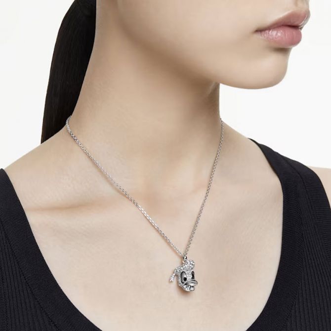 Swarovski Disney Donald Duck Pendant, White and Rhodium