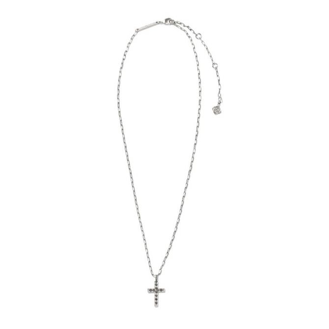 Kendra Scott Jada Cross Short Pendant Necklace in Silver
