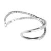 Swarovski Hyperbola White and Rhodium Plated Infinity Cuff, Large