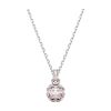 Swarovski June Birthstone Square Cut Pendant Necklace, Pink and