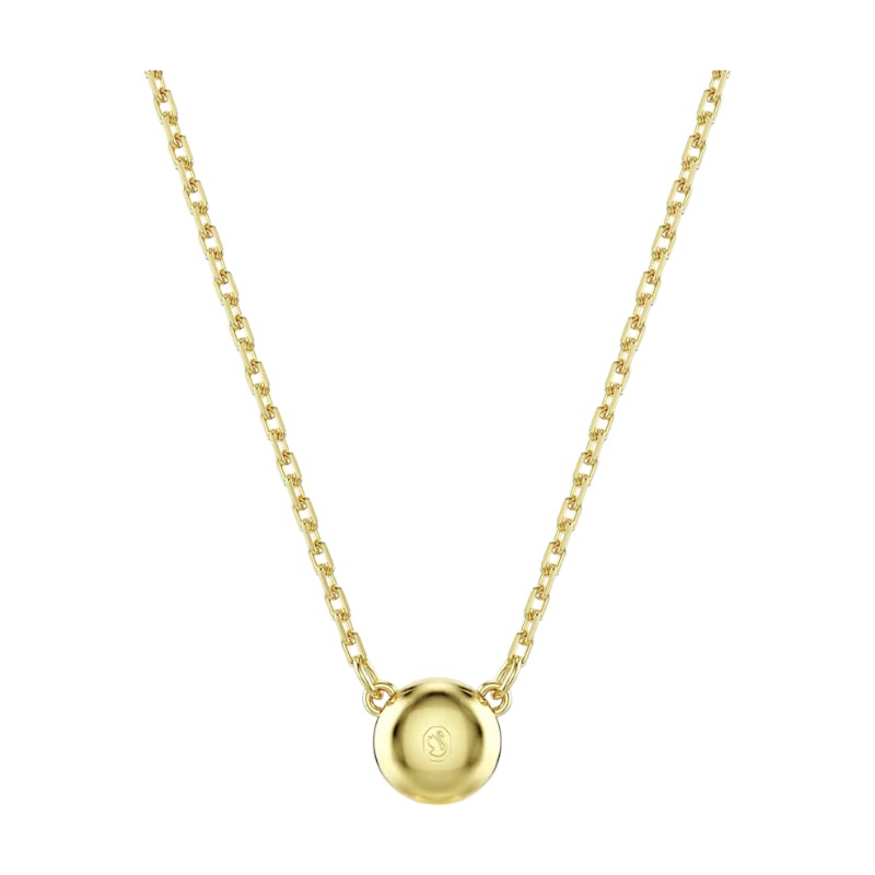 Swarovski Imber Round Cut Pendant, White and Yellow Gold Tone Plated