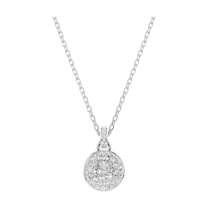 Swarovski Meteora Pendant Necklace, White and Rhodium Plated