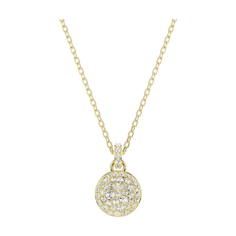 Swarovski Meteora Pendant Necklace, White and Yellow Gold Plated