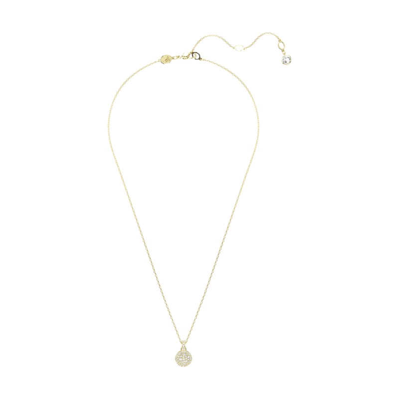 Swarovski Meteora Pendant Necklace, White and Yellow Gold Plated
