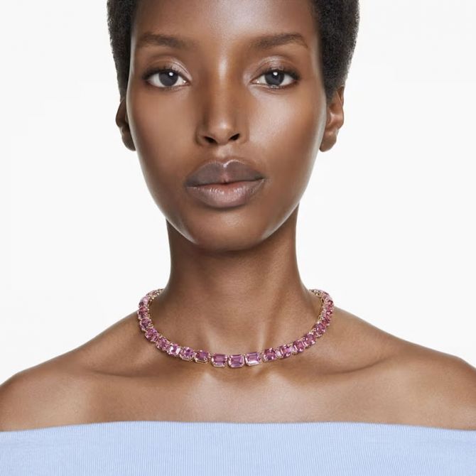 Swarovski Millenia Octagon Cut Necklace, Pink and Yellow
