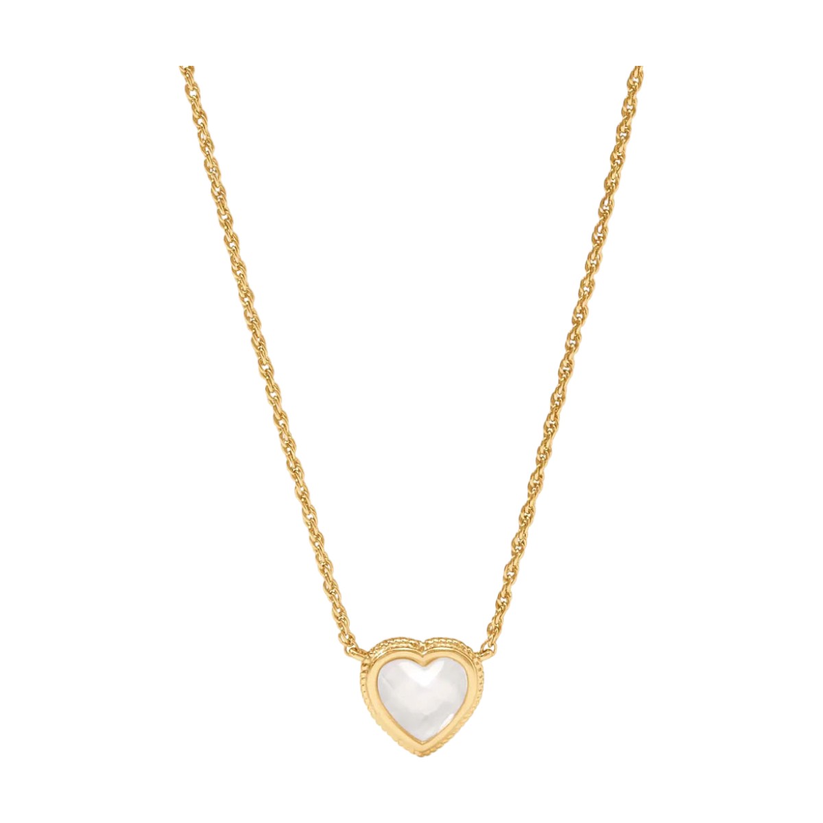 Julie Vos Heart Delicate Necklace, Iridescent Clear Crystal