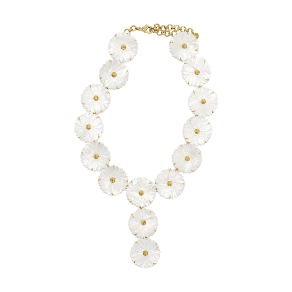 Capucine De Wulf Mermaid Garden Floral Convertible Necklace, Mother of Pearl