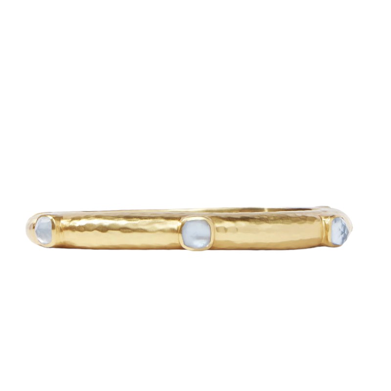 Julie Vos Catalina Stone Hinge Bracelet, Iridescent Chalcedony Blue