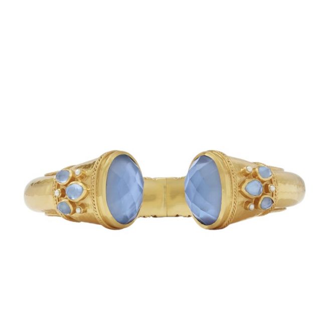 Julie Vos Cannes Cuff, Iridescent Chalcedony Blue