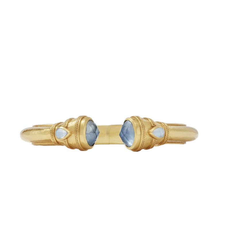 Julie Vos Cannes Demi Cuff, Iridescent Chalcedony Blue