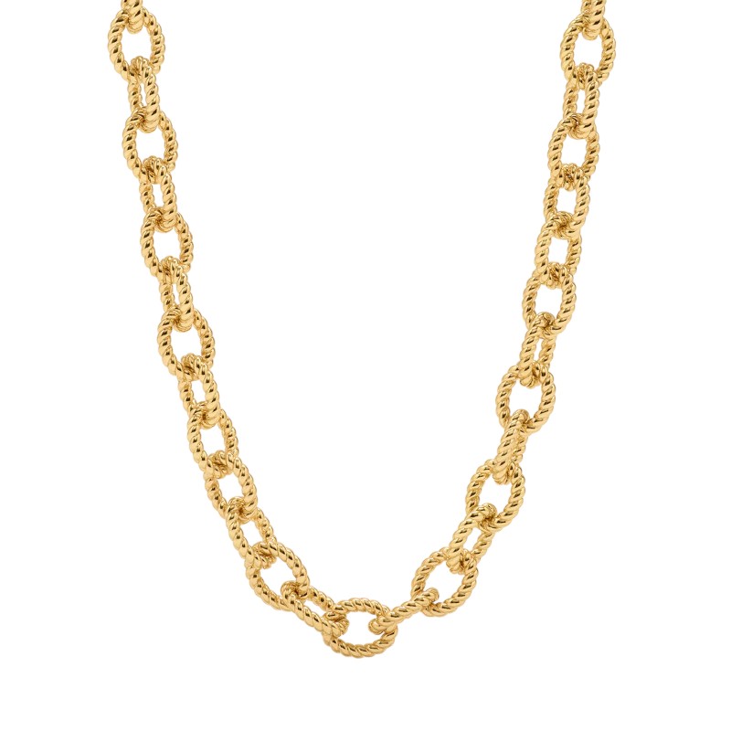 Capucine De Wulf Victoria Small Chain Necklace in Yellow Gold Plate, 18