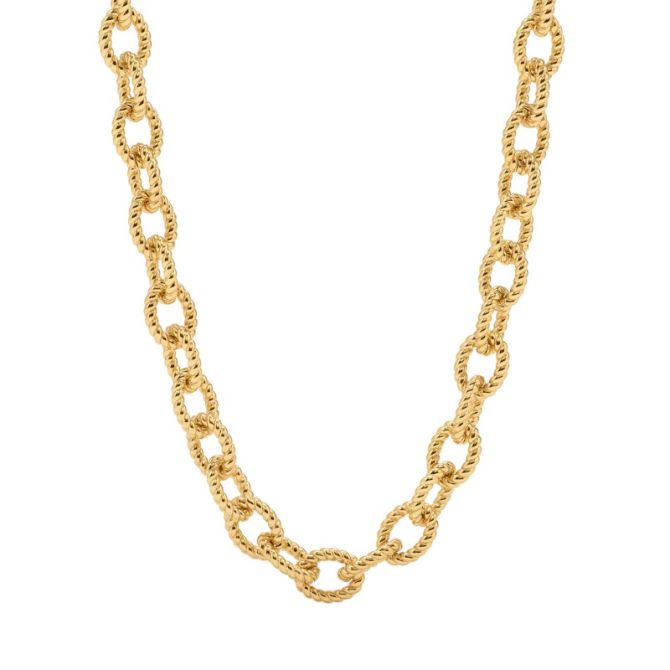 Capucine De Wulf Victoria Small Chain Necklace in Yellow Gold Plate, 18"