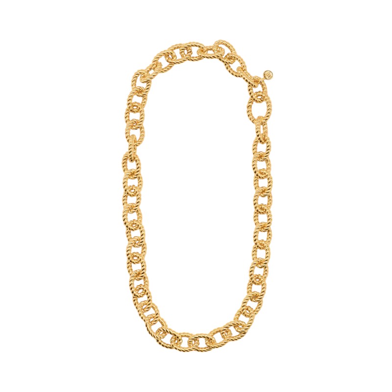 Capucine De Wulf Victoria Small Chain Necklace in Yellow Gold Plate, 18