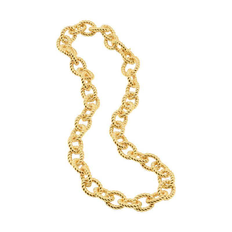 Capucine De Wulf Victoria Small Chain Necklace in Yellow Gold Plate, 18