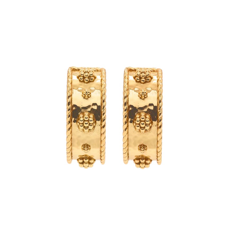 Capucine De Wulf Berry Classic Small Hoop Earrings, Yellow Gold Plated
