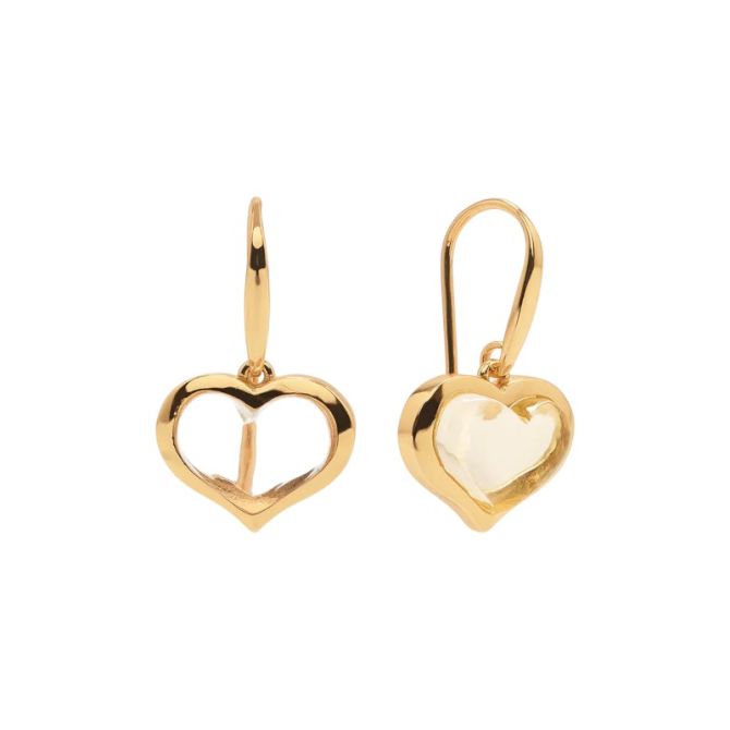 Capucine De Wulf Love Drop Earrings, Clear Quartz