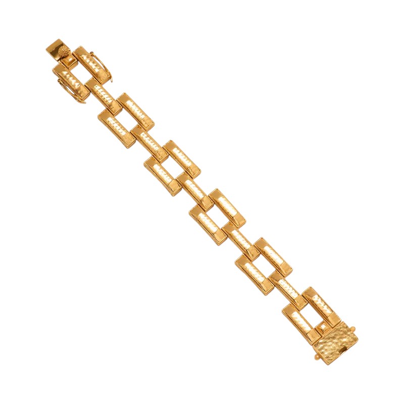 Capucine De Wulf Pathway Link Bracelet in Yellow Gold Plate, 7.5