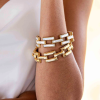 Capucine De Wulf Pathway Link Bracelet in Yellow Gold Plate, 7.5"
