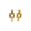 Capucine De Wulf Pathway Post Small Link Earrings, Yellow Gold Plated