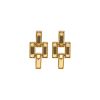Capucine De Wulf Pathway Post Small Link Earrings, Yellow Gold Plated