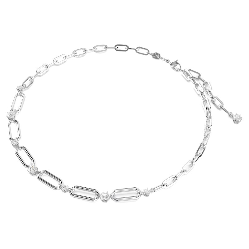 Swarovski Constella Necklace, White and Rhodium Plated