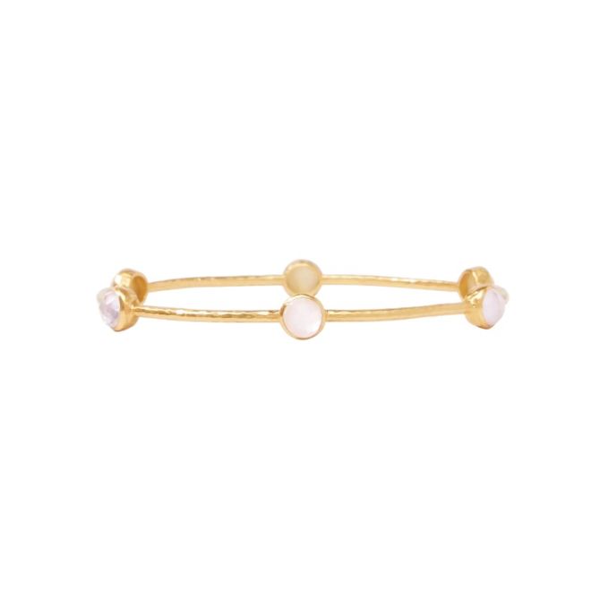 Julie Vos Milano Bangle with Obsidian Black Stones main image 0