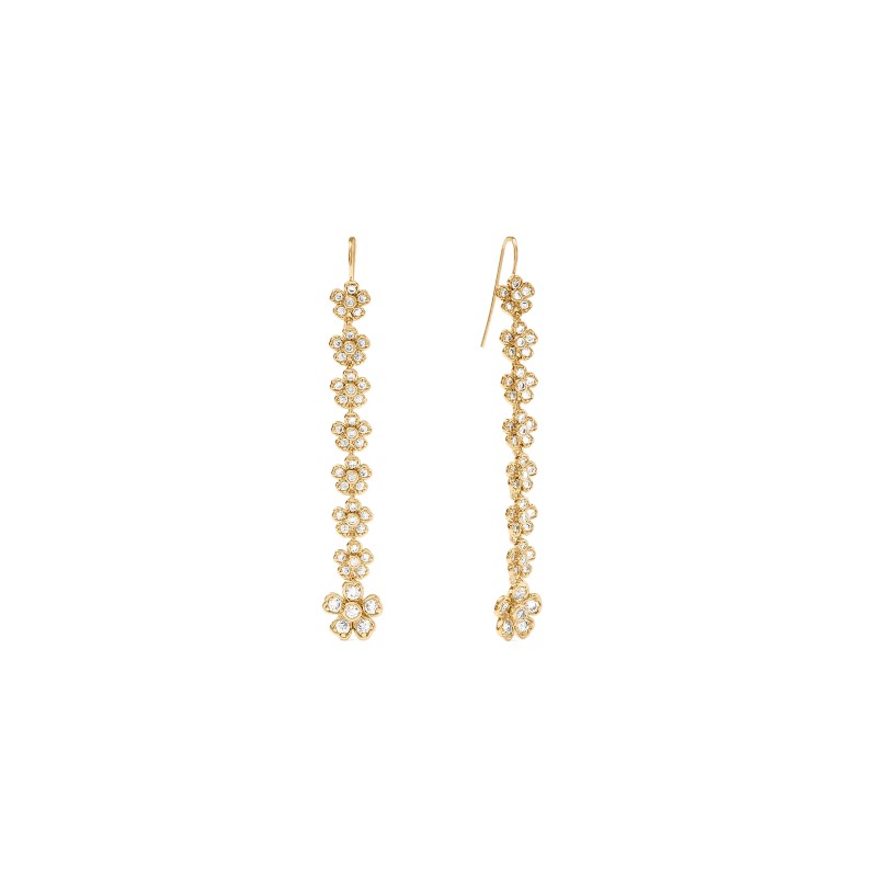 Julie Vos Laurel Tier Earrings, Cubic Zirconia