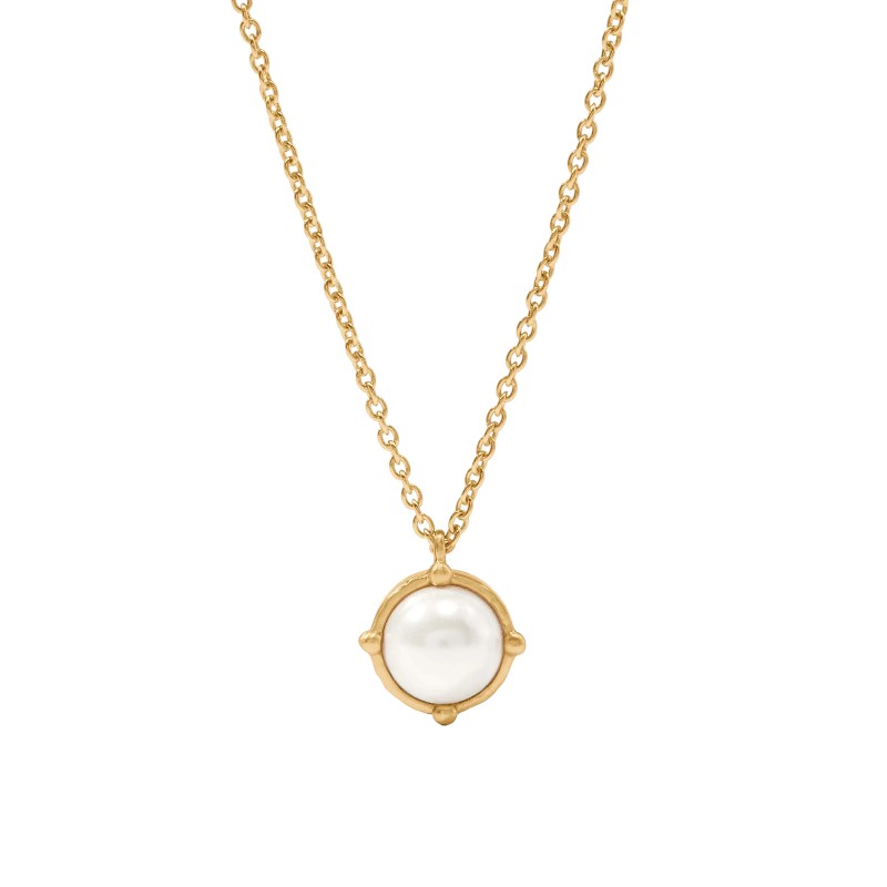 Julie Vos Honeybee Solitaire Necklace, Pearl