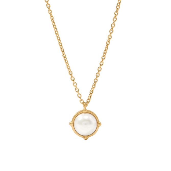 Julie Vos Honeybee Solitaire Necklace, Pearl