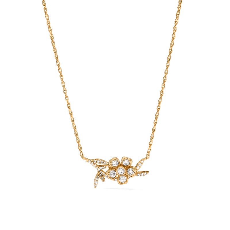 Julie Vos Luna Delicate Charm Necklace, Sapphire Blue