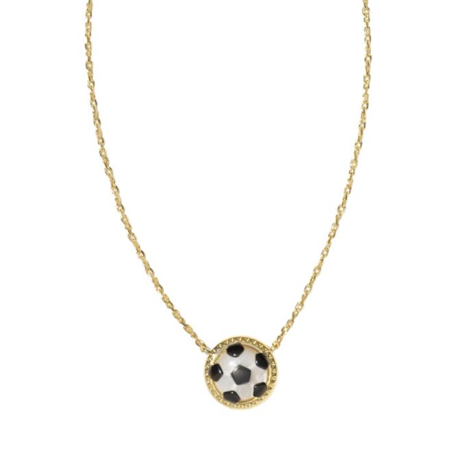 Kendra Scott Soccer Yellow Gold Plated Short Pendant