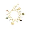 Kendra Scott Brynne Yellow Gold Plated Shell Charm Bracelet in Multi Mix