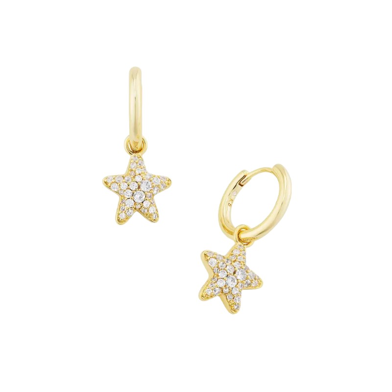 Kendra Scott Jae Convertible Yellow Gold Plated Star Pave