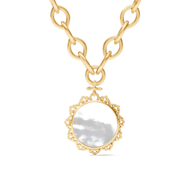 Julie Vos Helene Statement Necklace, Mother of Pearl