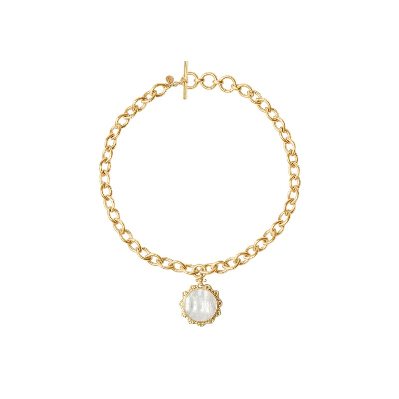 Julie Vos Helene Statement Necklace, Mother of Pearl